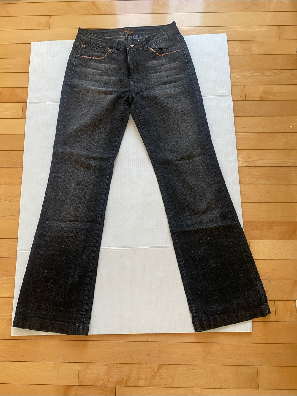 KIKIT Charcoal Boot Cut Denim Jeans, Size 4